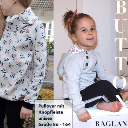 raglan pullover naehen button kinder 9